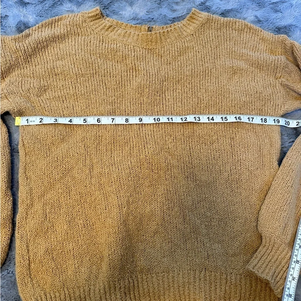 Abercrombie & Fitch Women’s Small Mustard Yellow Full Zip Back Sweater Cotton Bl - Picture 9 of 10